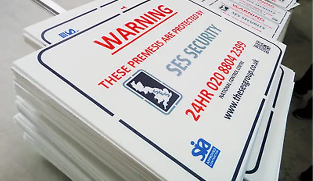Permanent Self-adhesive Vinyl Water-based Security Sign Board.webp